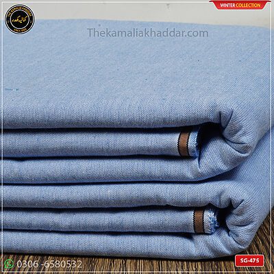 SG-475 Premium Plus Kamalia Khaddar Winter Double Goli in White – Original Kamalia Khaddar winter fabric