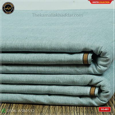 SG-491 Premium Plus Kamalia Khaddar Winter Double Goli in White – Original Kamalia Khaddar winter fabric