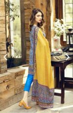 3 Piece Linen Unstitched Suit With Wool Shawl Ladies Winter Suit Latest Collection