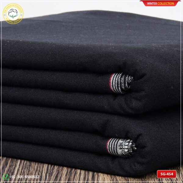 Premium Plus Kamalia Khaddar Winter Double Goli | SG-454 | Jet Black