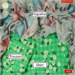 3PC Kamalia Khaddar Ladies Unstitched Printed Lawn Suit | LB14 - Image 2