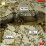 3PC Kamalia Khaddar Ladies Unstitched Printed Lawn Suit | LV20 - Image 2