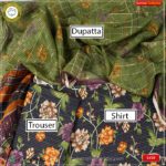 3PC Kamalia Khaddar Ladies Unstitched Printed Lawn Suit | LV25 - Image 2