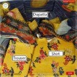 3PC Kamalia Khaddar Ladies Unstitched Printed Lawn Suit | LV26 - Image 2