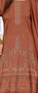 Embroidered Chikankari 3 Piece with Chiffon Dupatta | CK-303 - Image 3