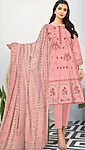 Embroidered Chikankari 3 Piece with Chiffon Dupatta | CK-306