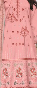 Embroidered Chikankari 3 Piece with Chiffon Dupatta | CK-306 - Image 3