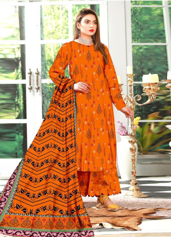 Bana Dora Kamalia Khaddar Ladies Unstitched Printed Lawn | DL-604