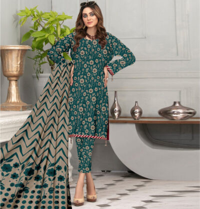 Bana Dora Kamalia Khaddar Ladies Unstitched Printed Lawn DL-608 - product tag