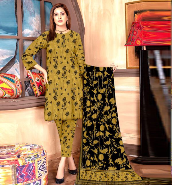 Bana Dora Kamalia Khaddar Ladies Unstitched Printed Lawn | DL-609
