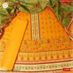 3PC Kamalia Khaddar Ladies Unstitched Printed Lawn Suit | LL-502 - Image 2