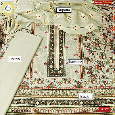 3PC Kamalia Khaddar Ladies Unstitched Printed Lawn Suit | LL-507