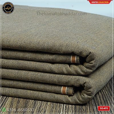 SG-470 Premium Plus Kamalia Khaddar Winter Double Goli in White – Original Kamalia Khaddar winter fabric