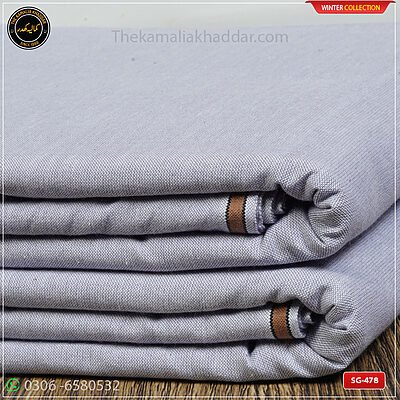 SG-478 Premium Plus Kamalia Khaddar Winter Double Goli in White – Original Kamalia Khaddar winter fabric