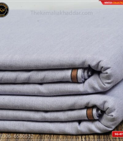 SG-478 Premium Plus Kamalia Khaddar Winter Double Goli in White – Original Kamalia Khaddar winter fabric