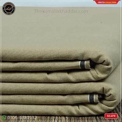 SG-479 Premium Plus Kamalia Khaddar Winter Double Goli in White – Original Kamalia Khaddar winter fabric