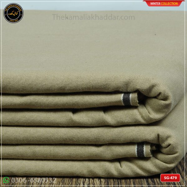 SG-479 Premium Plus Kamalia Khaddar Winter Double Goli in White – Original Kamalia Khaddar winter fabric