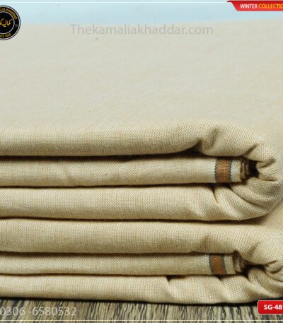 SG-481 Premium Plus Kamalia Khaddar Winter Double Goli in White – Original Kamalia Khaddar winter fabric