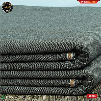 SG-482 Premium Plus Kamalia Khaddar Winter Double Goli in White – Original Kamalia Khaddar winter fabric