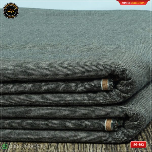 SG-482 Premium Plus Kamalia Khaddar Winter Double Goli in White – Original Kamalia Khaddar winter fabric