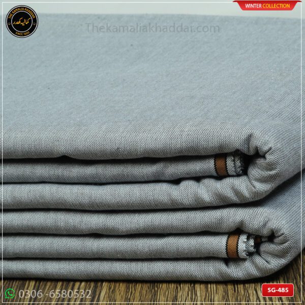 SG-485 Premium Plus Kamalia Khaddar Winter Double Goli in White – Original Kamalia Khaddar winter fabric