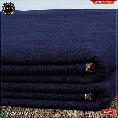 SG-487 Premium Plus Kamalia Khaddar Winter Double Goli in White – Original Kamalia Khaddar winter fabric
