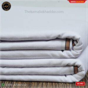 Premium Plus Kamalia Khaddar Winter Double Goli | White |SG-492