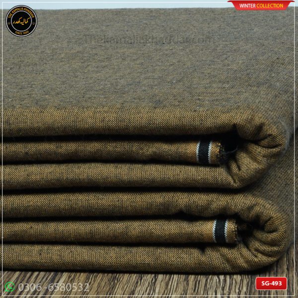 SG-493 Premium Plus Kamalia Khaddar Winter Double Goli in White – Original Kamalia Khaddar winter fabric