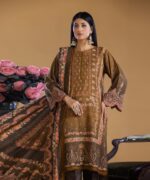 Unstitched Digital Printed Dhanak 3PC Suit | Kamalia Khaddar | 41 - Image 2