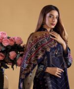 Unstitched Digital Printed Dhanak 3PC Suit | Kamalia Khaddar | 42 - Image 3