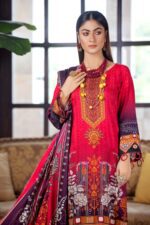 3PC Unstitched Digital Printed Linen Suit | Kamalia Khaddar | 45 - Image 3