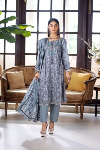 3PC Unstitched Digital Printed Linen Suit | Kamalia Khaddar | 49