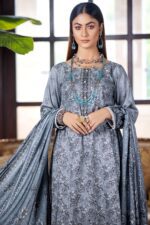 3PC Unstitched Digital Printed Linen Suit | Kamalia Khaddar | 49 - Image 3