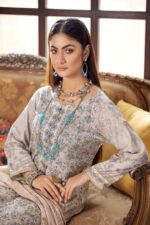 3PC Unstitched Digital Printed Linen Suit | Kamalia Khaddar | 50 - Image 3