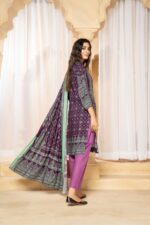 3PC Unstitched Digital Printed Linen Suit | Kamalia Khaddar | 58 - Image 2