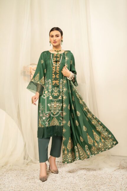 3PC Unstitched Digital Printed Linen Suit | Kamalia Khaddar | 65