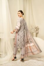 3PC Unstitched Digital Printed Linen Suit | Kamalia Khaddar | 66 - Image 2