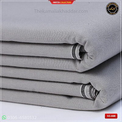 SG-488 Premium Plus Kamalia Khaddar Winter Double Goli in White – Original Kamalia Khaddar winter fabric