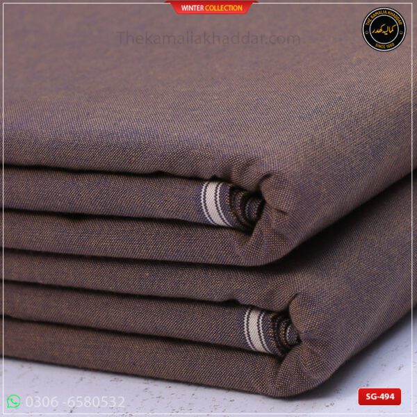 SG-494 Premium Plus Kamalia Khaddar Winter Double Goli in White – Original Kamalia Khaddar winter fabric