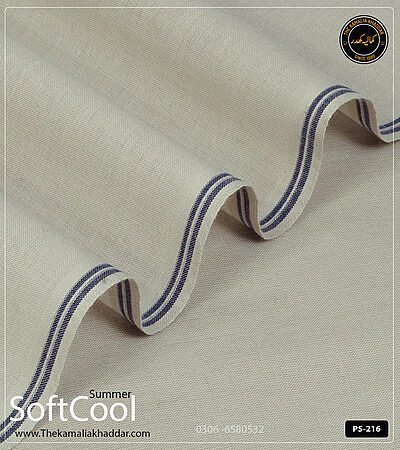 Silver Sage Premium Kamalia Khaddar Summer Collection PS-216 - Breathable Hand-woven Fabric