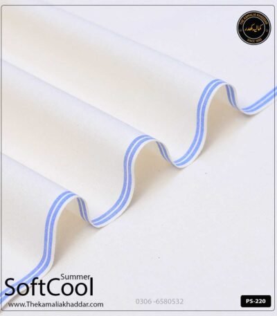 Premium Cream Kamalia Khaddar Summer Collection PS-220 - Authentic Handloom Soft Fabric