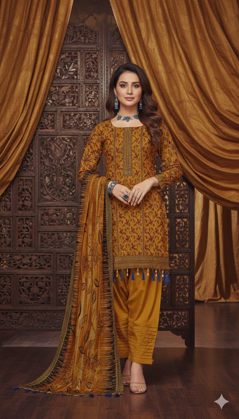 II-308 3PC Printed Lawn Suit for Ladies by Kamalia Khaddar – Unstitched Summer Collection II-308 - Image 1