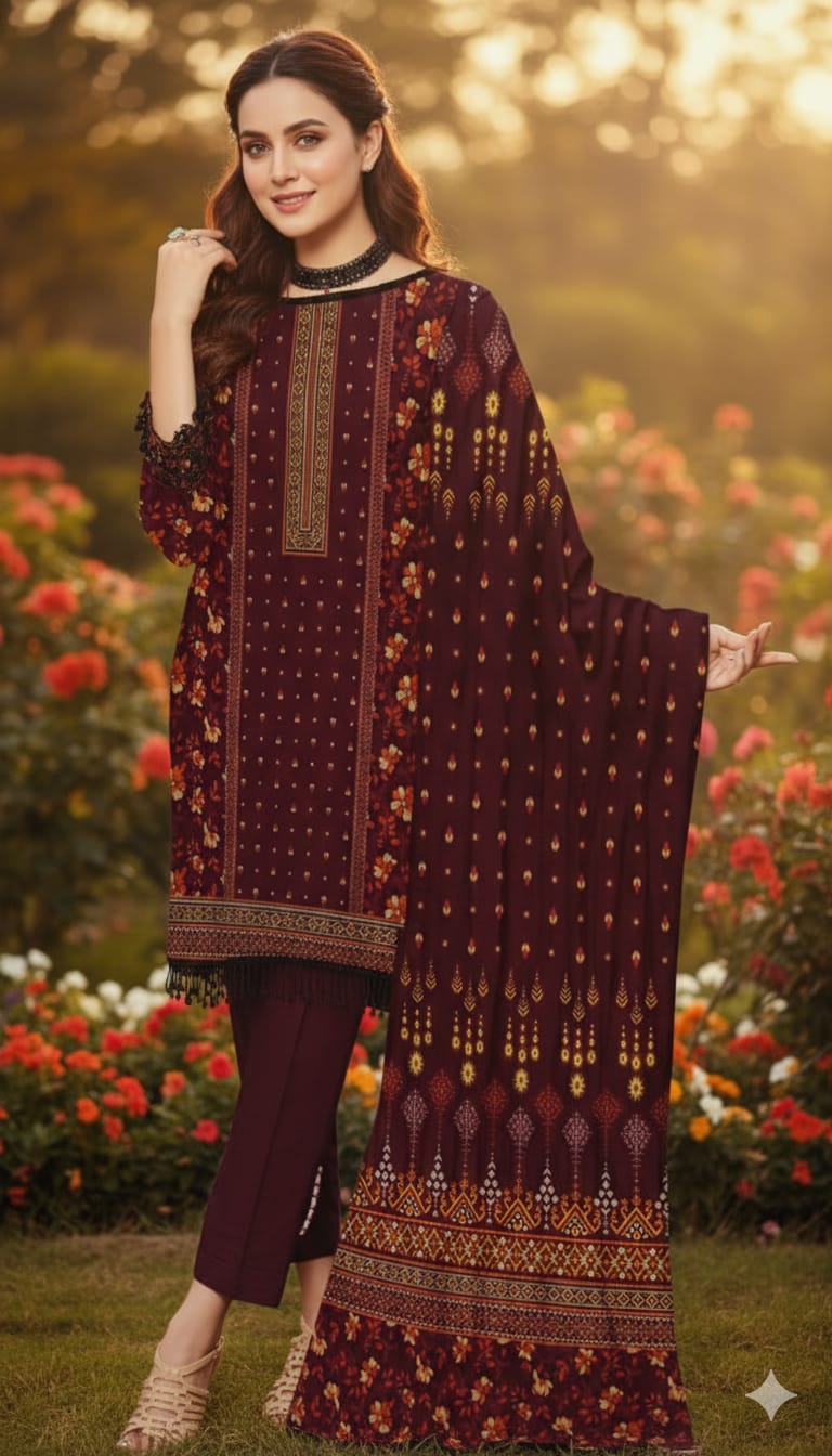 II-309 3PC Printed Lawn Suit for Ladies by Kamalia Khaddar – Unstitched Summer Collection II-309 - Image 1