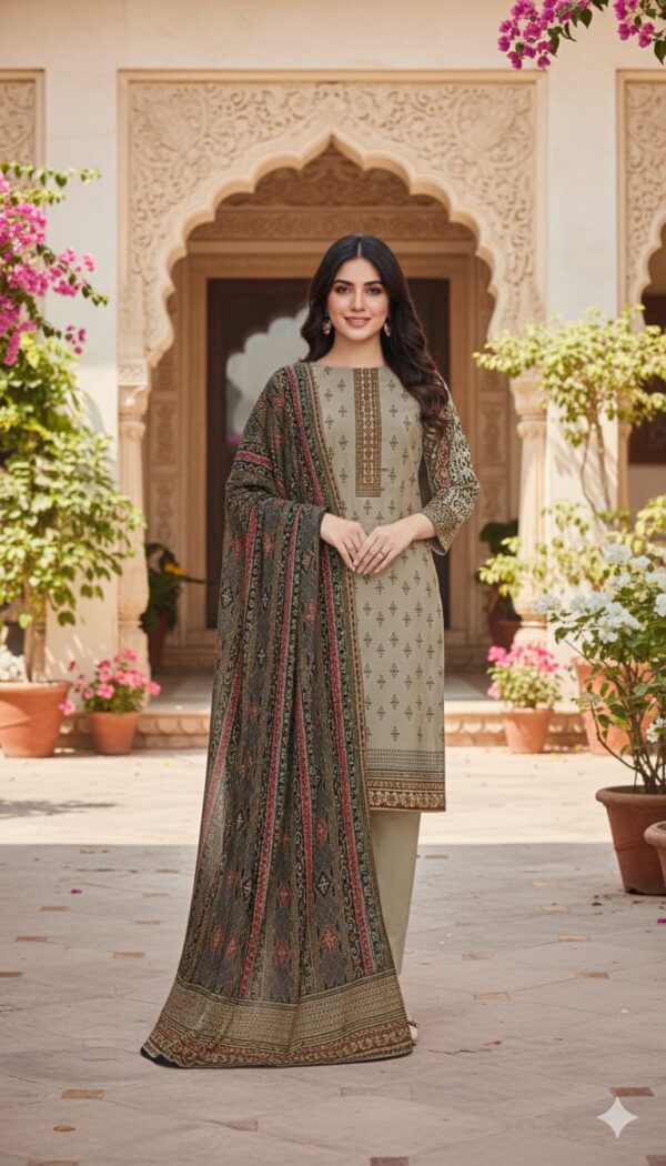 3PC Printed Lawn Suit for Ladies by Kamalia Khaddar – Unstitched Summer Collection II-310
