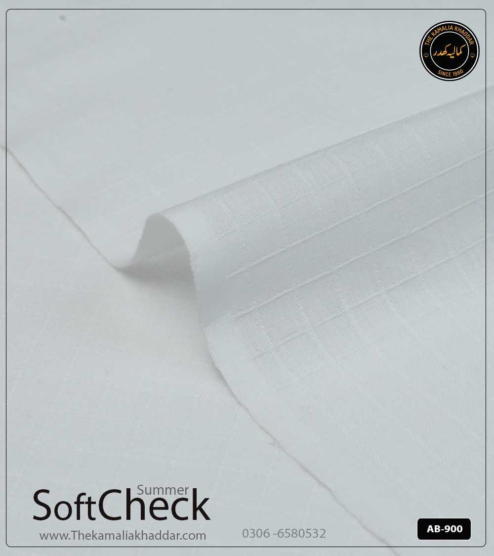 SOFT-CHECK-KAMALIA-KAMALIA-KHADDAR-SUMMER-COLLECTION. Soft Check Kamalia Khaddar Summer Collection | AB-900 - Image 1