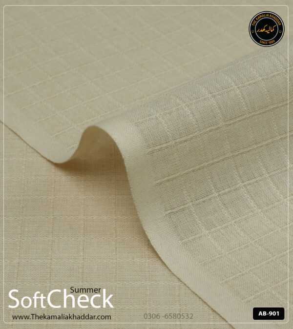 Soft Check Kamalia Khaddar Summer Collection | AB-901