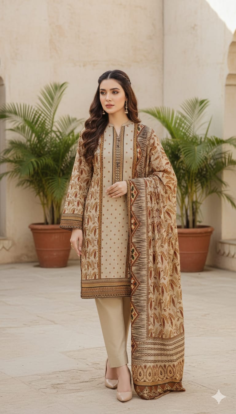 II-306 3PC Printed Lawn Suit for Ladies by Kamalia Khaddar – Unstitched Summer Collection II-306 - Image 1