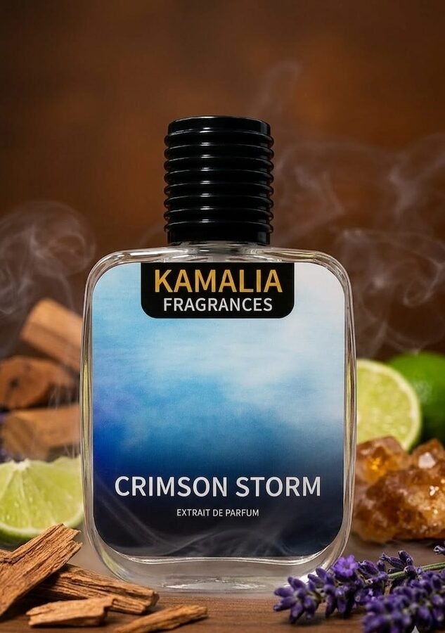 Crimson Storm Long Lasting Extrait de Parfum by Kamalia Fragrances - Intense and Bold Luxury Scent