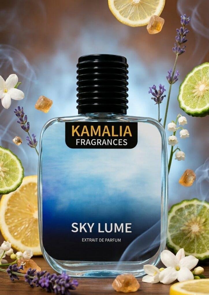 Sky Lume Long Lasting Extrait de Parfum by Kamalia Fragrances - Premium Glass Bottle