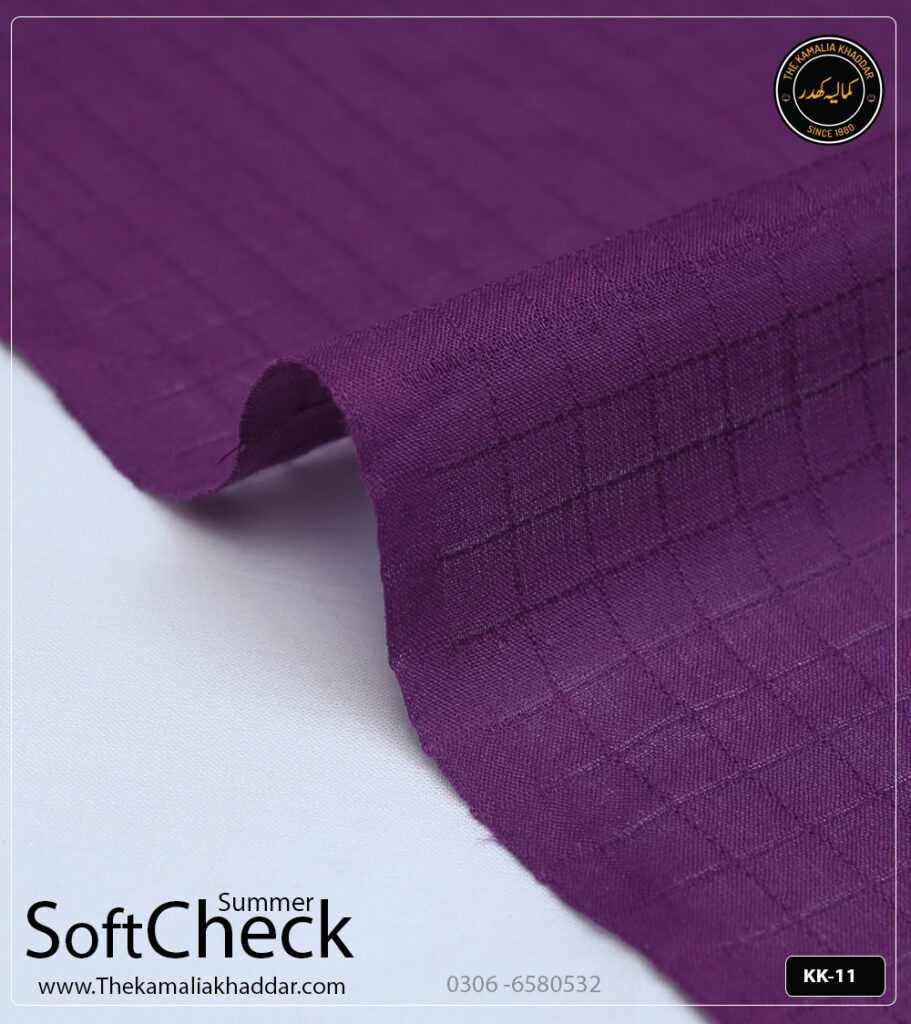 Shipment Tracking 19 Kurta with White Shalwar | SoftCheck Kamalia Khaddar Summer Collection | KK-11